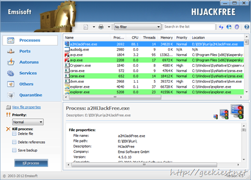 Emsisoft HiJackFree portable