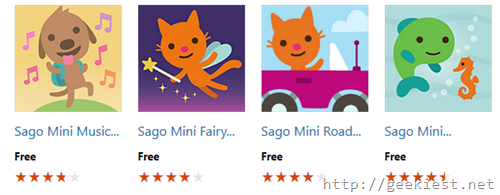 FREE Sago Mini games for your Windows phones for a limited time