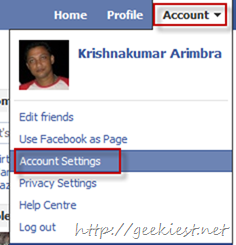 Facebook Account Settings