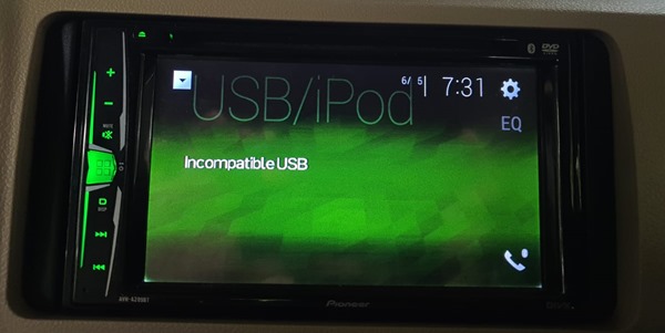 How to Fix Pioneer Car stereo showing Incompatible USB
