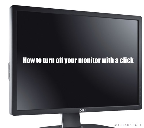 How to turn off your monitor with a click