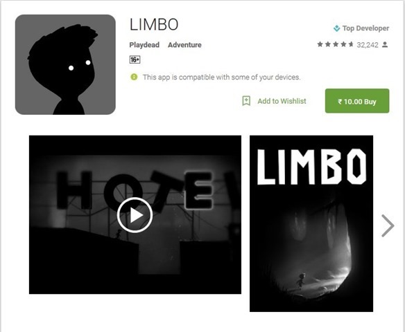 Limbo for Android sale