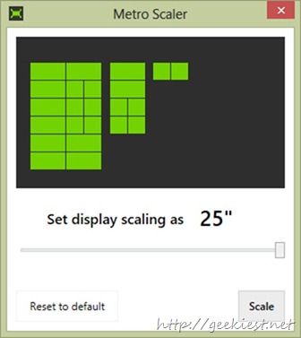 Metro Scaler - scaling of Windows 8 ModernUI interface