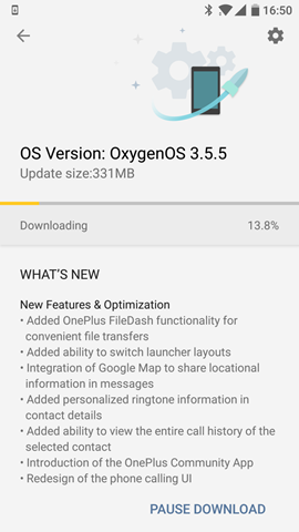OnePlus 3 OxygenOS 3.5.5 Community Build update