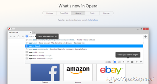 Opera 15 new features - 3