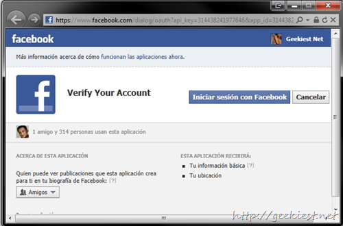 Permission facebook verification spam
