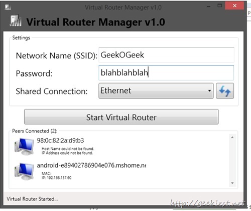 Virtual router