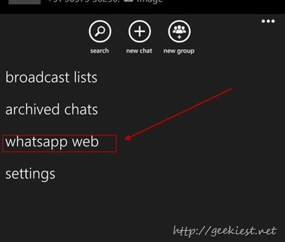 Whatsapp web - Windows Phone 
