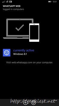 Windows Phone - whatsapp web