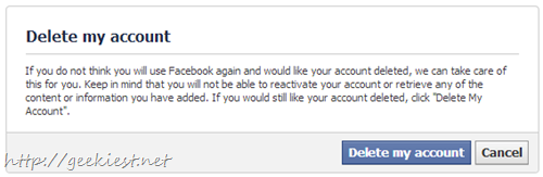 delete your Facebook profile