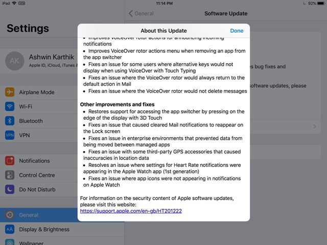 iOS 11.1 Update released 3