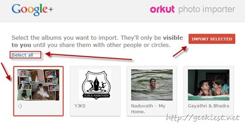 import Orkut photos