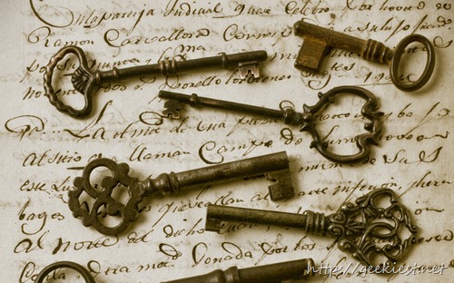 Old keys on old letter